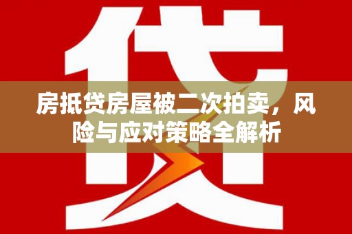 南浔房抵贷房屋被二次拍卖，风险与应对策略全解析